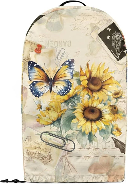 Sunflower Butterfly Print Blender Dust Cover with Drawstring Kitchen Small Appliance Cover Dust Proof Stand Mixer Coffee Maker Appliance Cover Easy Clean Washable for Home Kitchen Decor