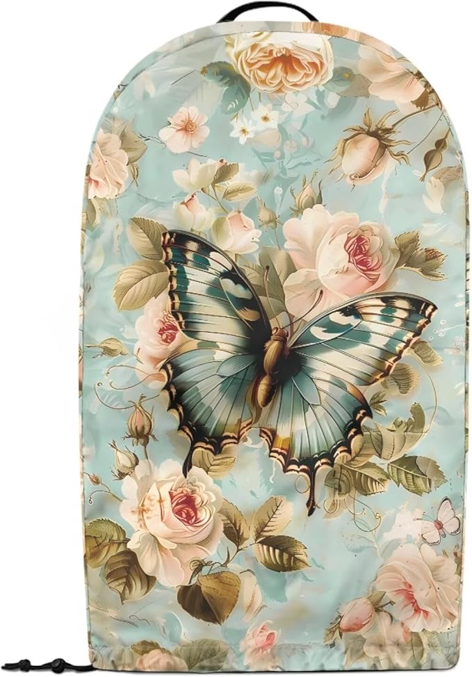 Butterflies Roses Coffee Machine Dust Cover Mixer Hood Cover Elegant Blender Covers for Kitchen Counter Blender Dust Covers for Kitchen Counter Kitchen Decor