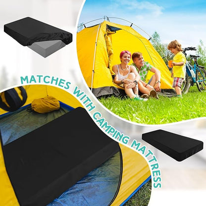 Breling Fitted Sheet (Sheet Only) Compatible with Milliard Trifold Mattress Folding Mattress Fitted Microfiber Bedsheet for Camp Bunk Rvs Bed (Twin,4'',Black)