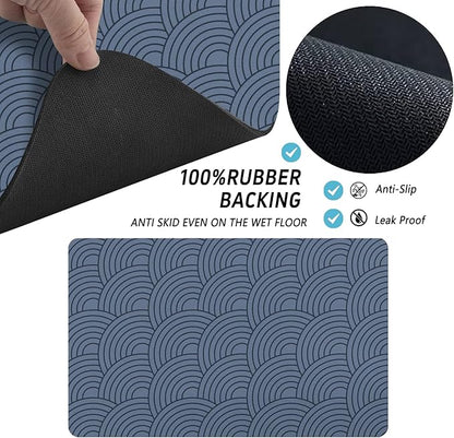Dog Food Mat for Floors, Absorbent and Quick-Drying Pet Cat Food Mat,Anti-Fouling and Easy-to-Clean Pet Feeding Mat,Dog Bowl Mats for Messy Drinking Water Bowls.12x20inch Boho Style