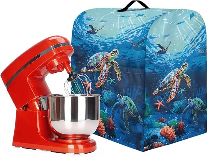 Sea Turtle Mixer Cover 6-8 Qt Stand Mixer Kitchen Aid Covers Counter Food Processor Covers Dust Protection Stand Coffee Maker Home Kitchen Appliance Decor