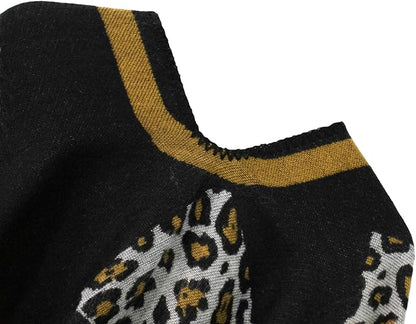 Women's Vintage Pattern Open Front Poncho Cape Shawl Winter Shawl Wraps