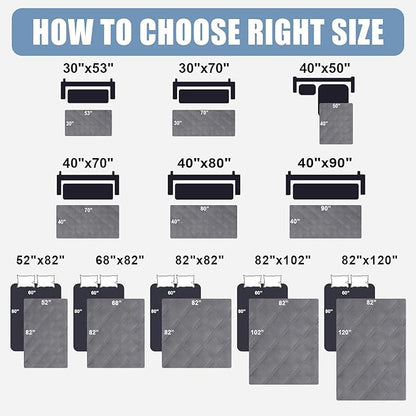Smiry Waterproof Dog Bed Cover Blanket 40x70, Soft Reversible Pet Blanket, Washable Leakproof Cats Dogs Couch Cover for Sofa, Couch, Furniture, Lattice, Grey/Grey