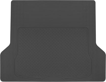 BDK Heavy Duty Rubber Cargo Mat Liner - All-Weather Trunk Protection, Trim-to-Fit Design for Cars, SUVs, Vans & Trucks - Non-Slip, Waterproof, Durable Cargo Floor Liner - 54" x 43.5" x 0.25" - Black
