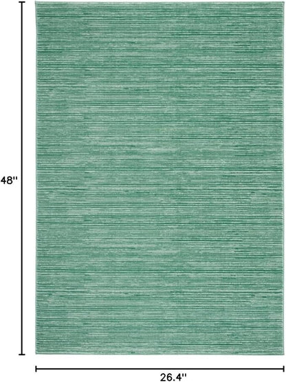 SAFAVIEH Vision Collection Accent Rug - 2'2" x 4', Light Green, Modern Ombre Design, Non-Shedding & Easy to Clean, Ideal for Entryway, Foyer, Bedroom (VSN606X)