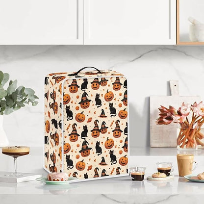 Halloween Coffee Maker Cover, Universal Waterproof Dustproof Coffee Machine Protector for Small Kitchen Appliance