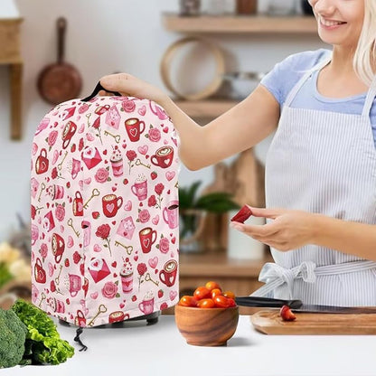 Coffee Mixer Hood Cover Dust Covers for Kitchen Appliances Valentines Day Small Appliance Dust Covers for Kitchen Coffee Maker Cover Blender Dust Protection