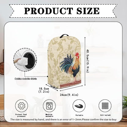 Chicken Print Blender Dust Cover, Drawstring Stand Mixer or Coffee Maker Appliance Covers, Anti Fingerprint Dust Proof Stain Resistant Blender Covers for Home Kitchen Decor