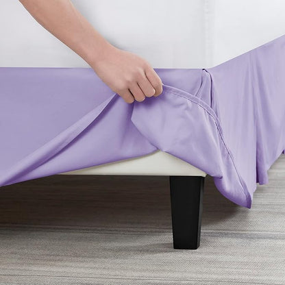 Nestl Lavender Full Bed Skirt - Full Size Bed Skirt 14 Inch Drop - Brushed Microfiber Bed Skirts - Hotel Quality Pleated Bed Skirt - Shrinkage & Fade Resistant