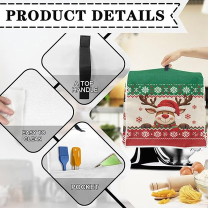 Christmas Stand Mixer Cover 6-8 Quart Kitchen Mixer Cover Washable Food Processor Protective Covers Dust Protection Insulated Kitchen Decoration Gift for Christmas