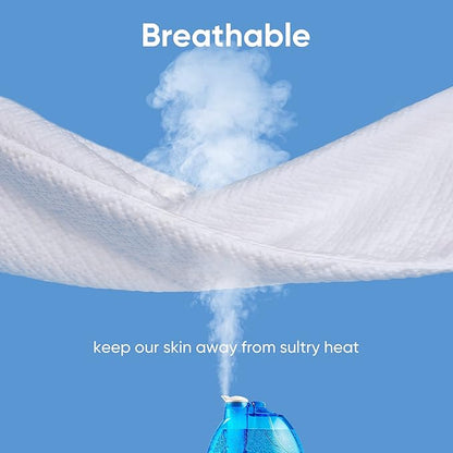 Hanherry 100% Waterproof Mattress Protector Queen Size, Mattress Cover 3D Air Fabric Cooling Mattress Pad Cover Smooth Soft Breathable Noiseless, 8''-21'' Deep Pocket