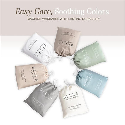 Bella Coterie Luxury Bamboo Viscose Crib Sheet | Organically Grown | Ultra Soft | Cooling for Better Sleep | Deep Pocket Fitted Sheet for Crib & Toddler Mattress | 100% Organically Grown [Champagne]
