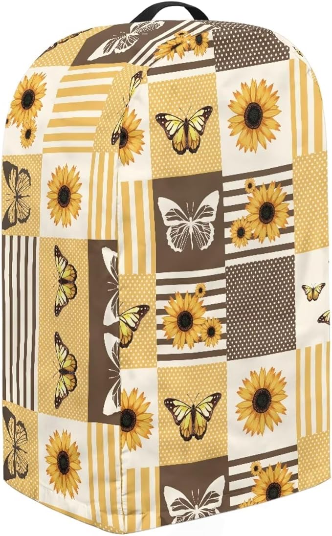 Plaid Butterfly Sunflower Blender Covers Food Processor Juicer Appliance Cover Waterproof Fabric Kitchen Appliance Covers Fits Most Models