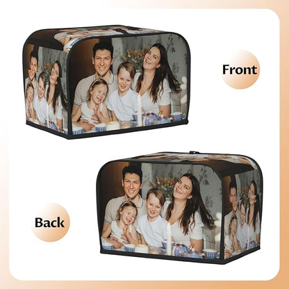 Custom Toaster Cover Personalized Waterproof Appliance Cover with Pocket Dustproof Oxford Fabric Machine Protector Fits Standard 2 Slice Toasters for Home Kitchen
