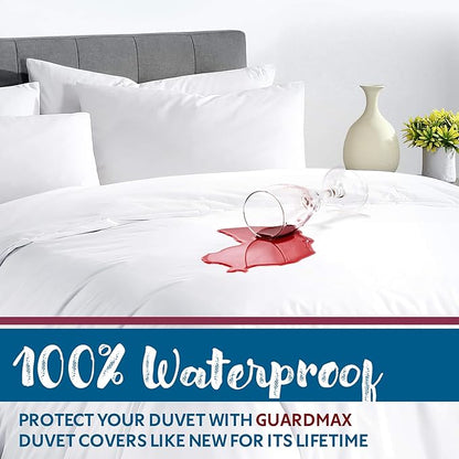 Guardmax Waterproof Duvet Cover - Jersey Fabric with Zipper Closure | Premium Quality, Bed Bug & Allergen Proof Full (76 x 86)