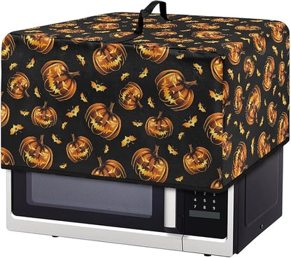 Microwave Oven Dust Cover, Halloween Pumpkin Protective Dust Cover for Microwave Oven Multifunction Greaseproof Covers Kitchen Protector Kitchen Accessories for Microwaves Ovens