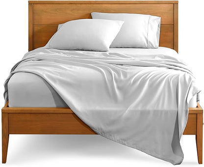 Bare Home Split King Sheet Set - 1800 Ultra-Soft Microfiber Double Brushed - Deep Pockets - 5 Piece Set - 2 Twin XL Fitted Sheets, 1 King Flat Sheet, and 2 King Pillowcases (Split King, Cloud Grey)