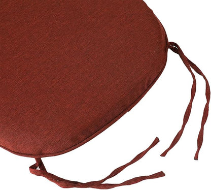 Outdoor Chair Cushions Set of 2,Patio Seat Cushion 17"x16"x2",U-Shaped Dining Chair Cushion 17 by 16 Inch,Water Resistant,Fade-Resistant Chair Pads for Kitchen Garden Furniture(Dark Red)