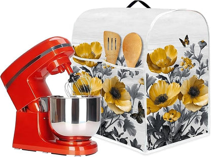 Mixer Dust Cover for 8.5-9.5 Qt Stand Mixer, Cloth Cover with 2 Storage Pockets for Stand Mixer Protective Covers Large for 8.5-9.5 Quart Mixer