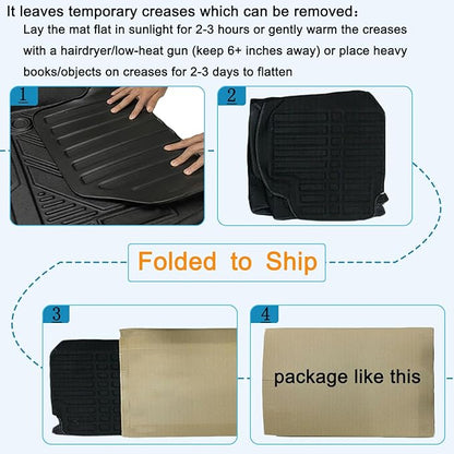 TPE Floor Mats Compatible with KIA Sportage Gas 2023-2026 Models，All Weather Protection 3D Waterproof Durable Anti-Slip TPE Floor Liners 1st ＆ 2nd Row Custom-fit Set Accessories （Non Hybrid Non PHEV）