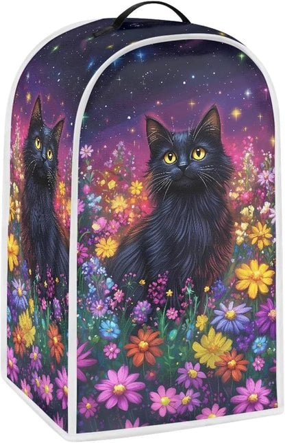 Talayituse Galaxy Cat Daisy Print Blender Dust Cover, Fingerprint Protection Cover for Stand Mixer or Coffee Machine, Home Kitchen Appliance Covers for Stain Dust Resistant Supplies