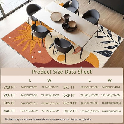 2x3 Sun and Moon Entryway Area Rug Beige Yellow Bathroom Rug Non Slip Machine Washable Low Pile Small Carpet Kitchen Bedroom Door Mat Entrance