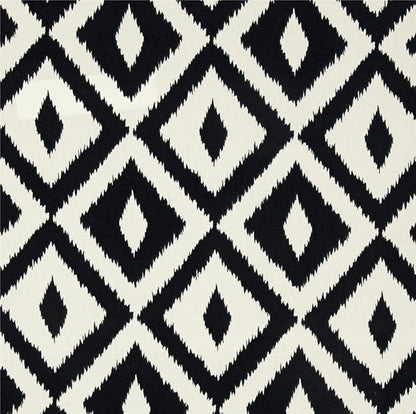 RSH DECOR: Tufted U-Shape Wicker Seat Cushions Set of 2 | 19” x 19” | All-Weather Spun Fabric | Water-Resistant | Outdoor Chair Cushions for Patio Furniture | Black & White Aztec