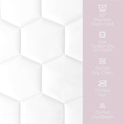 Hearth & Harbor 12 Pack California King Size Quilted Fitted Mattress Pad Cover, 100% Waterproof Mattress Protectors, Deep Pocket Fitted Mattress Cover 8" - 21" (72" x 84", White)