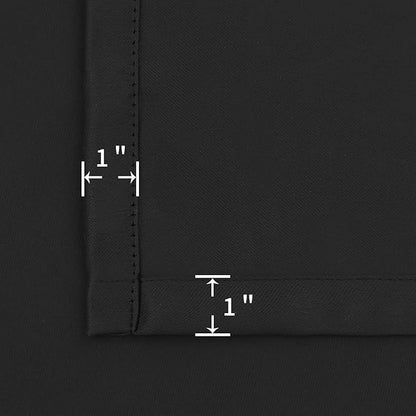 BGment 72 Inches Long Blackout Curtains for Bedroom - Rod Pocket Thermal Insulated Room Darkening Drapes for Living Room Privacy Blinds, 42 x 72 Inch, 2 Panels, Black