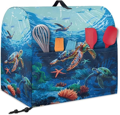 Sea Turtle Mixer Cover 6-8 Qt Stand Mixer Kitchen Aid Covers Counter Food Processor Covers Dust Protection Stand Coffee Maker Home Kitchen Appliance Decor