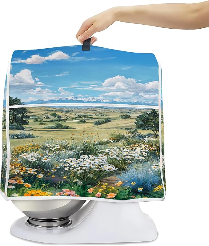 Mixer Dust Cover for 8.5-9.5 Qt Stand Mixer, Cloth Cover with 2 Storage Pockets for Stand Mixer Protective Covers Large for 8.5-9.5 Quart Mixer