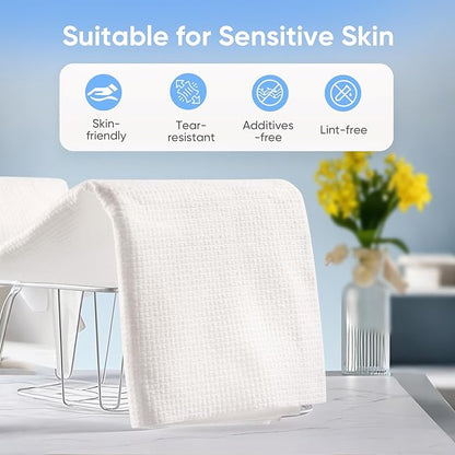 3 Pack Disposable Bath Towel 56'' x 27.5'' Disposable Body Towels for Travel, Durable Large Portable Towels for Camping Beach Swimming SPA, Individually Packed