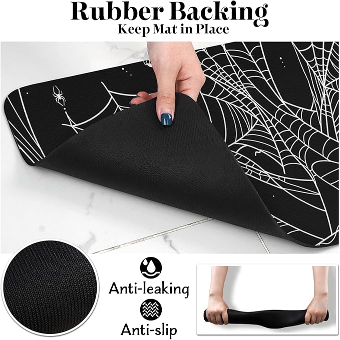 Halloween Dog Food Mats for Floors, Absorbent Dog Bowl Mat for Food and Water Dispenser Mat, Quick Dry Cat Food Mat Pet Supplies