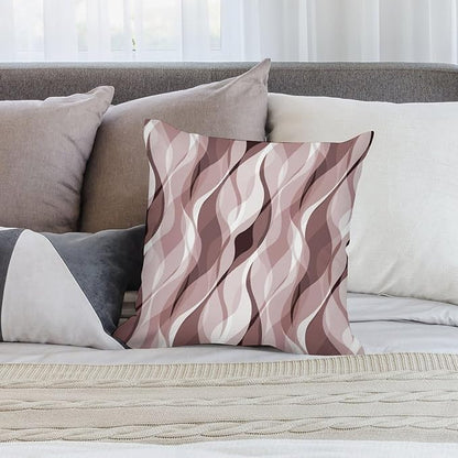 Pink Throw Pillow Covers Modern Abstract Pink and Grey Striped Decorations for Bedroom Living Room Farmhouse Sofa Pillows Bed Couch 18x18 Inch