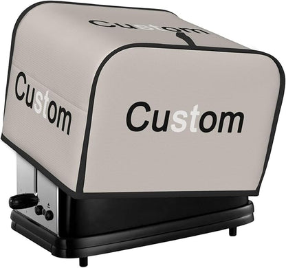 Custom Toaster Cover Personalized Waterproof Appliance Cover with Pocket Dustproof Oxford Fabric Machine Protector Fits Standard 4 Slice Toasters for Home Kitchen