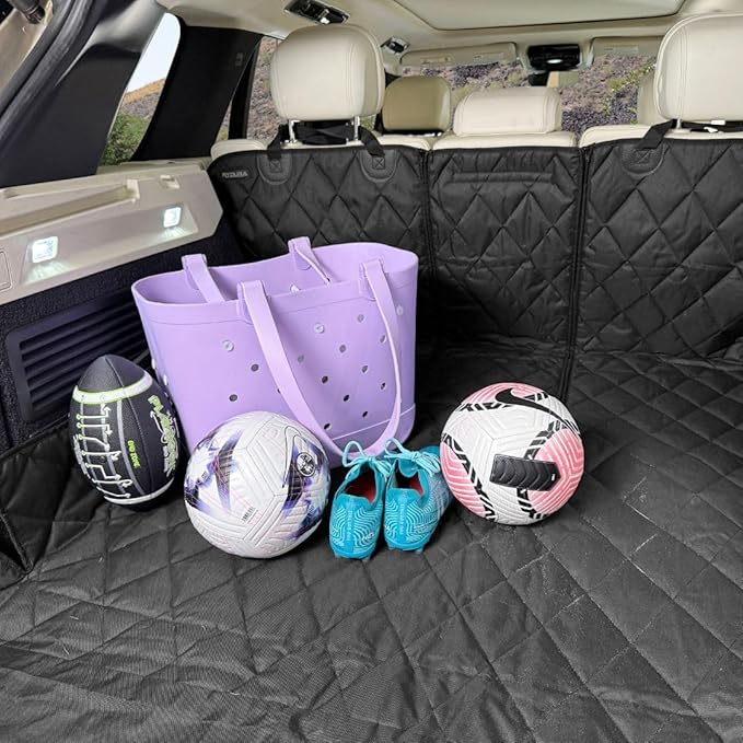 Rydura SUV Cargo Liner – Waterproof, Heavy-Duty Trunk Mat with Non-Slip Backing – Full Rear Seatback Coverage – Fits 60/40 & 50/50 Split Seats – Easy to Clean – Travel, Tools, Gear – Large