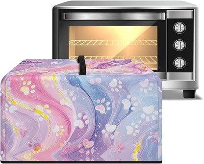 Microwave Oven Dust Cover, Dog Paw Heat-Resistant Waterproof Microwave Oven Grill Cover Protector Polyester Washable Dust Covers Case Protections for Microwaves Ovens