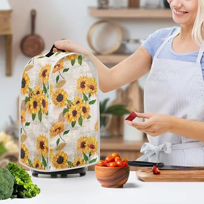 Sunflower Post Design Blender Covers Kitchen Appliance Dustproof Cover with Handle, Washable Kitchen Universal Food Processor Juicer Coffee Maker Cover