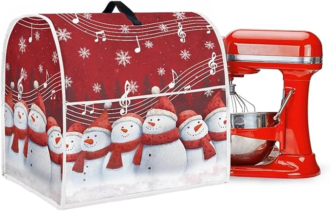 Christmas Stand Mixer Cover 4.5-5 Quart Kitchen Mixer Cover Snowman Food Processor Protective Covers Dust Protection Insulated Kitchen Decoration Gift for Friends