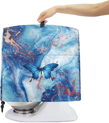 Blue Marble and Butterfly Mixer Covers Stand Mixer Dustproof Cover Compatible with Kitchen Aid Mixer Washable Stand Mixer Covers for 6-8 Qt Mixer