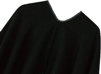 Women's Vintage Pattern Open Front Poncho Cape Shawl Winter Shawl Wraps