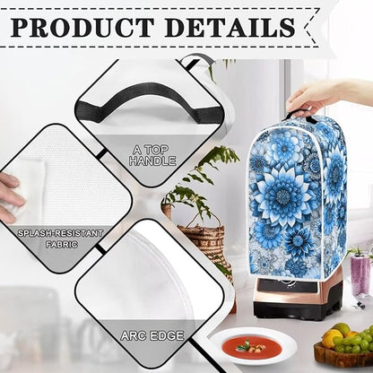 Boho Mandala Floral Coffee Maker Appliance Covers Washable Dust Cover Toaster and Blender Cover Set Anti Fingerprint Protection