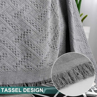MYSKY HOME Couch Cover Sofa Covers Small Chair Cover Grey Geometrical Couch Recliner Cover for 1 Cushion Couch Washable Futon Sofa Throws Single Sofa Slipcovers for Dogs (Medium, 71" x 91", Grey)
