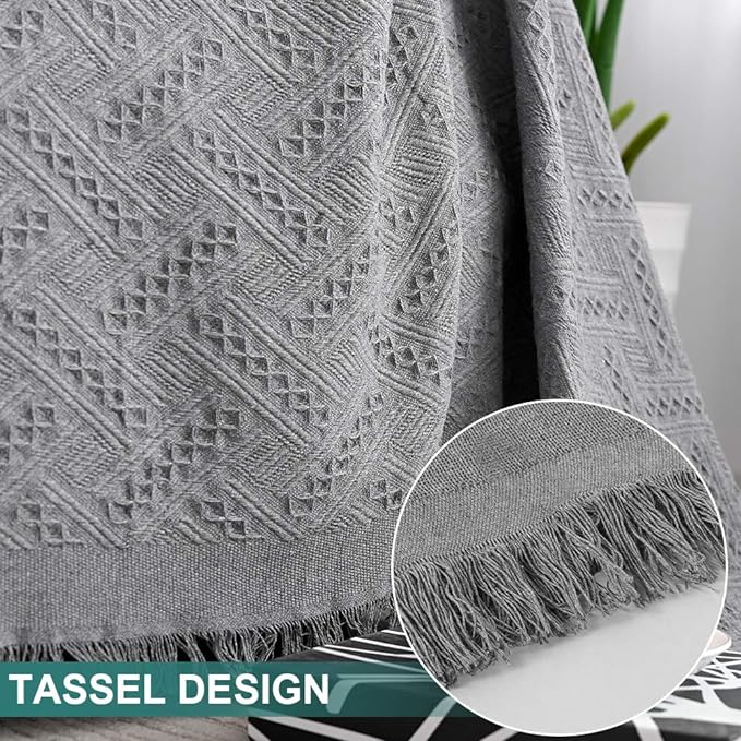MYSKY HOME Couch Cover Sofa Covers for 3 Cushion Couch Sofa Protector Sectional Sofa Couch Cover for Pets Sofa Throws Living Room Geometrical Sofa Slipcovers for Dogs (XXX-Large, 91" x 150", Grey)