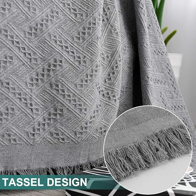 MYSKY HOME Couch Cover Sofa Covers for 3 Cushion Couch Sofa Protector Sectional Sofa Couch Cover for Pets Sofa Throws Living Room Geometrical Sofa Slipcovers for Dogs (X-Large, 91" x 118", Grey)