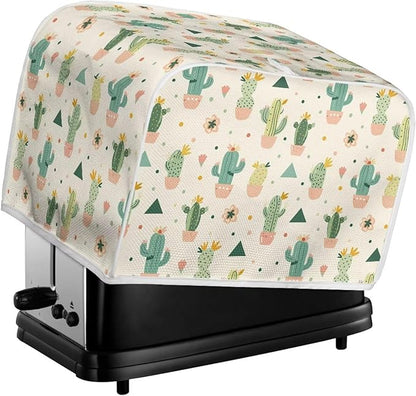ZFRXIGN Cactus Toaster Cover 2 Slice Wide Slot Toaster Dust Covers Oven Cover Stain Resistant Kitchen Small Appliance Cover with Top Handle Home Decor Mexican Toaster Cover Beige