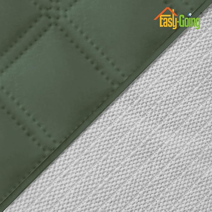 Easy-Going Waterproof Oversized Loveseat Covers Leakproof Couch Cover for 2 Cushion Couch Sofa Cover Washable Sofa Slipcover Non-Slip Furniture Protector with Pocket for Pet(Medium-XL, Greyish Green)