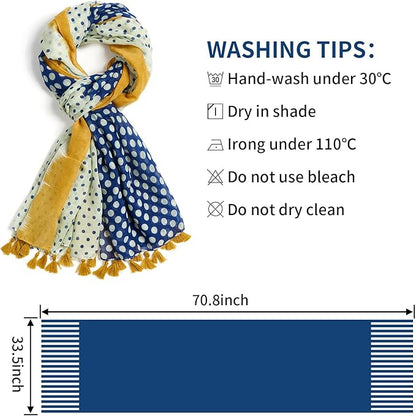 Scarf for Women Lightweight Soft Floral Leopard Printed Scarves Fall Winter Fashion Shawl Wrap with Fringe
