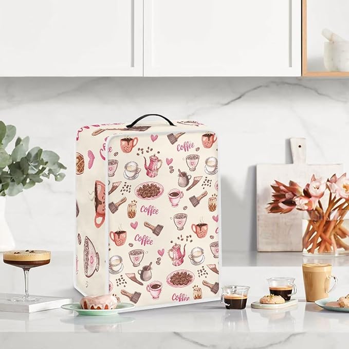 Coffee Maker Cover - Waterproof Foldable Coffee Machine Dust Cover - Washable Foldable Kitchen Appliance Protector