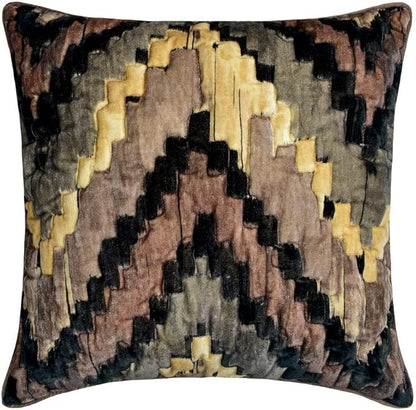 The HomeCentric King/Queen/Twin Beige Decorative Twin 53"x18" Bed Runner with Pillow Cover, Abstract, Chevron, Quilted Bed Scarf on Suede Velvet Fabric - Paramount